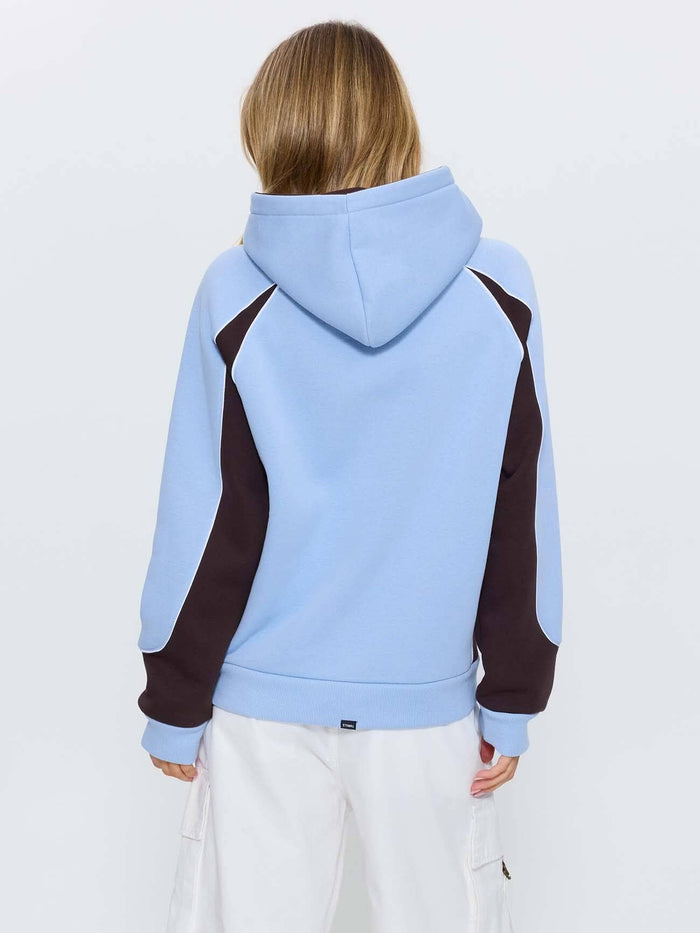 On Repeat Panelled Raglan Hood - Placid Blue 4