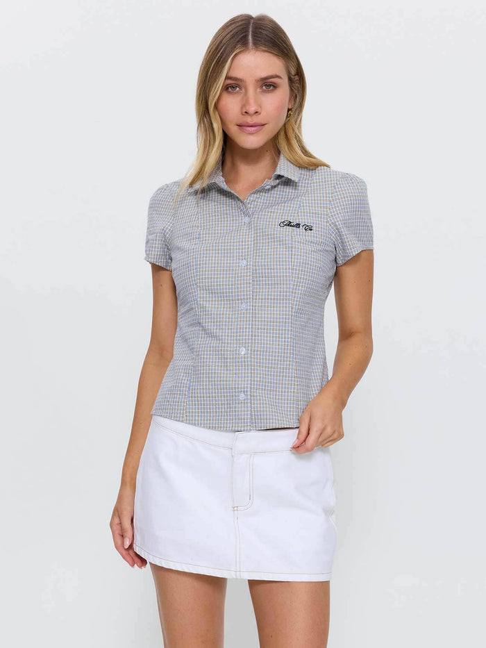 Sunday Check Shirt - Sky Blue 4