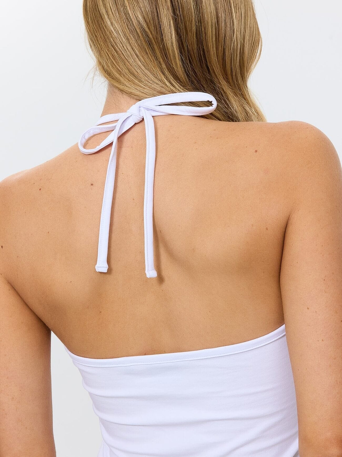 Empire Halter Tie Top - White 4