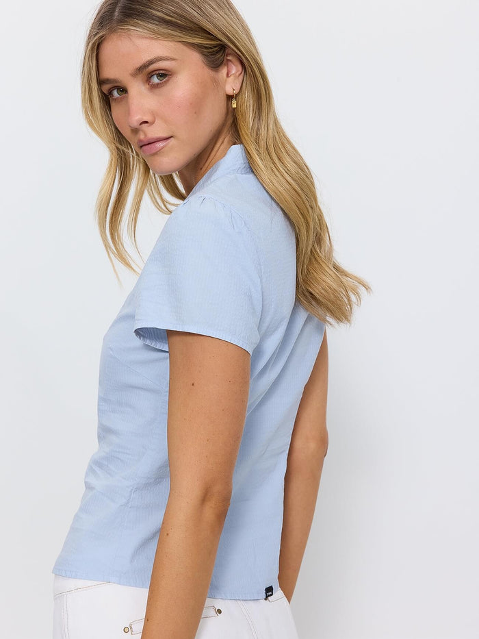 Jenni Short Sleeve Shirt - Placid Blue 4