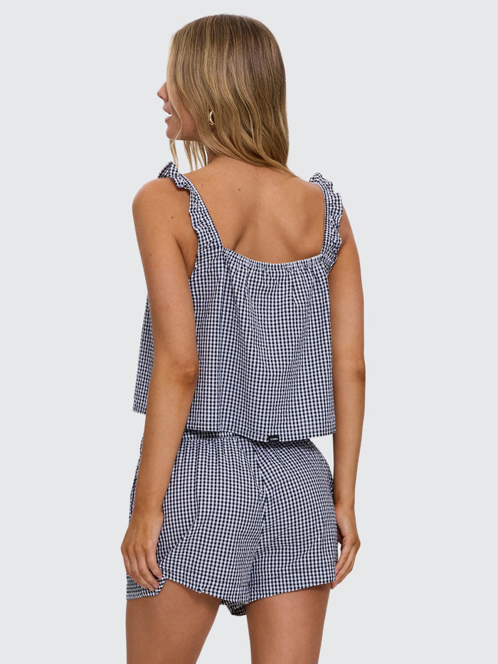Checkmate Ocean Tie Top - Gingham 4