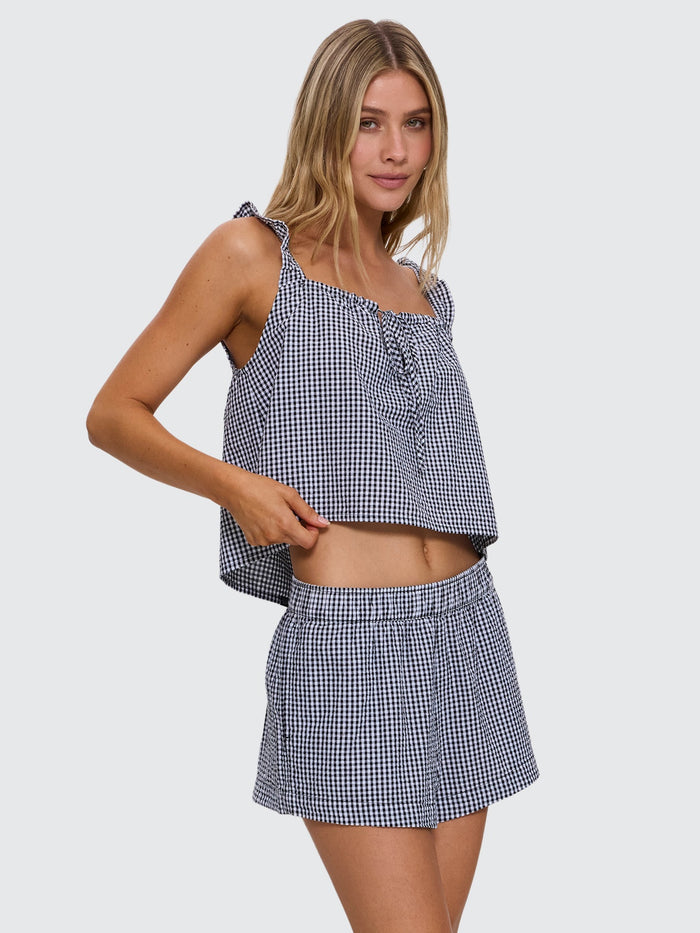 Checkmate Ocean Tie Top - Gingham 4