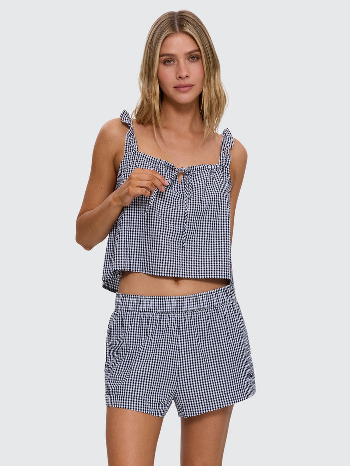 Checkmate Ocean Tie Top - Gingham 4