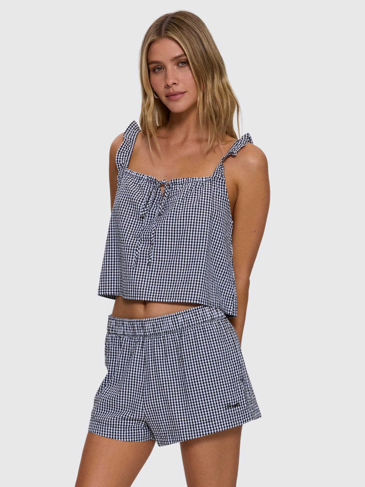 Checkmate Ocean Tie Top - Gingham 4