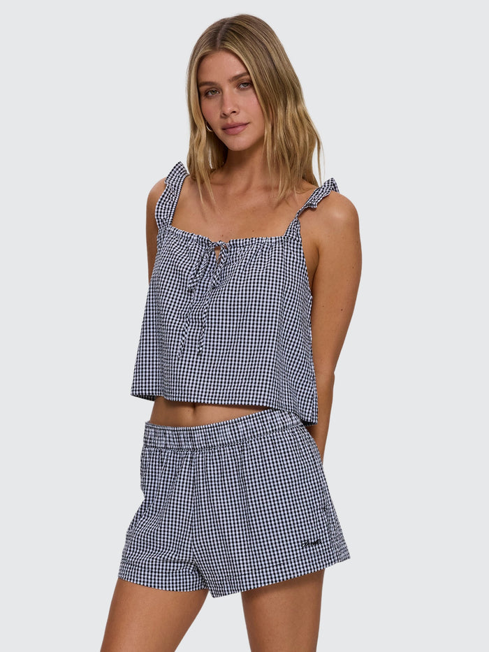 Checkmate Ocean Tie Top - Gingham 4
