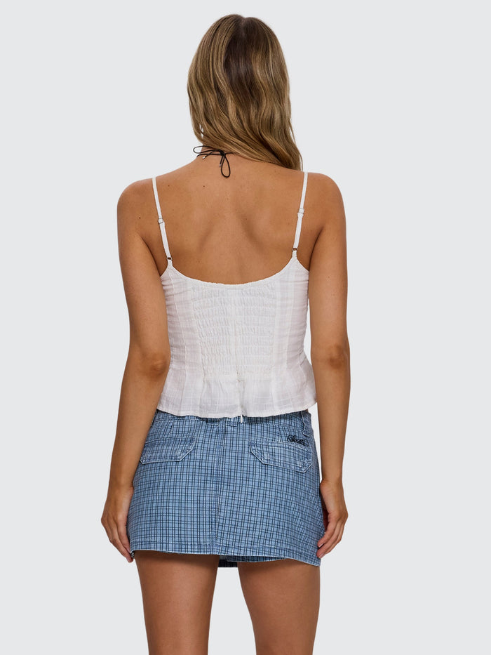 Harley Pleated Cami - White 4