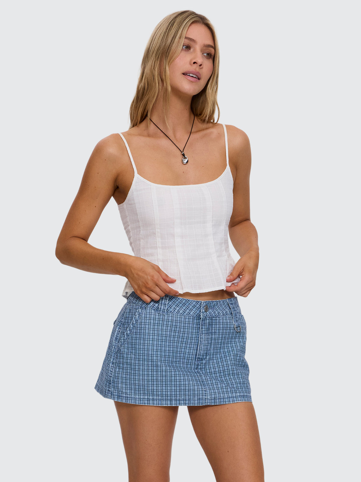 Harley Pleated Cami - White 4