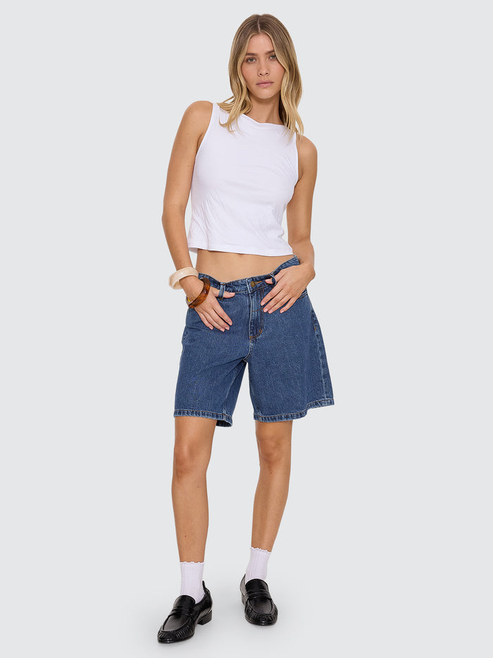 Billie Low Rise Baggy Short - Deep Vintage Blue