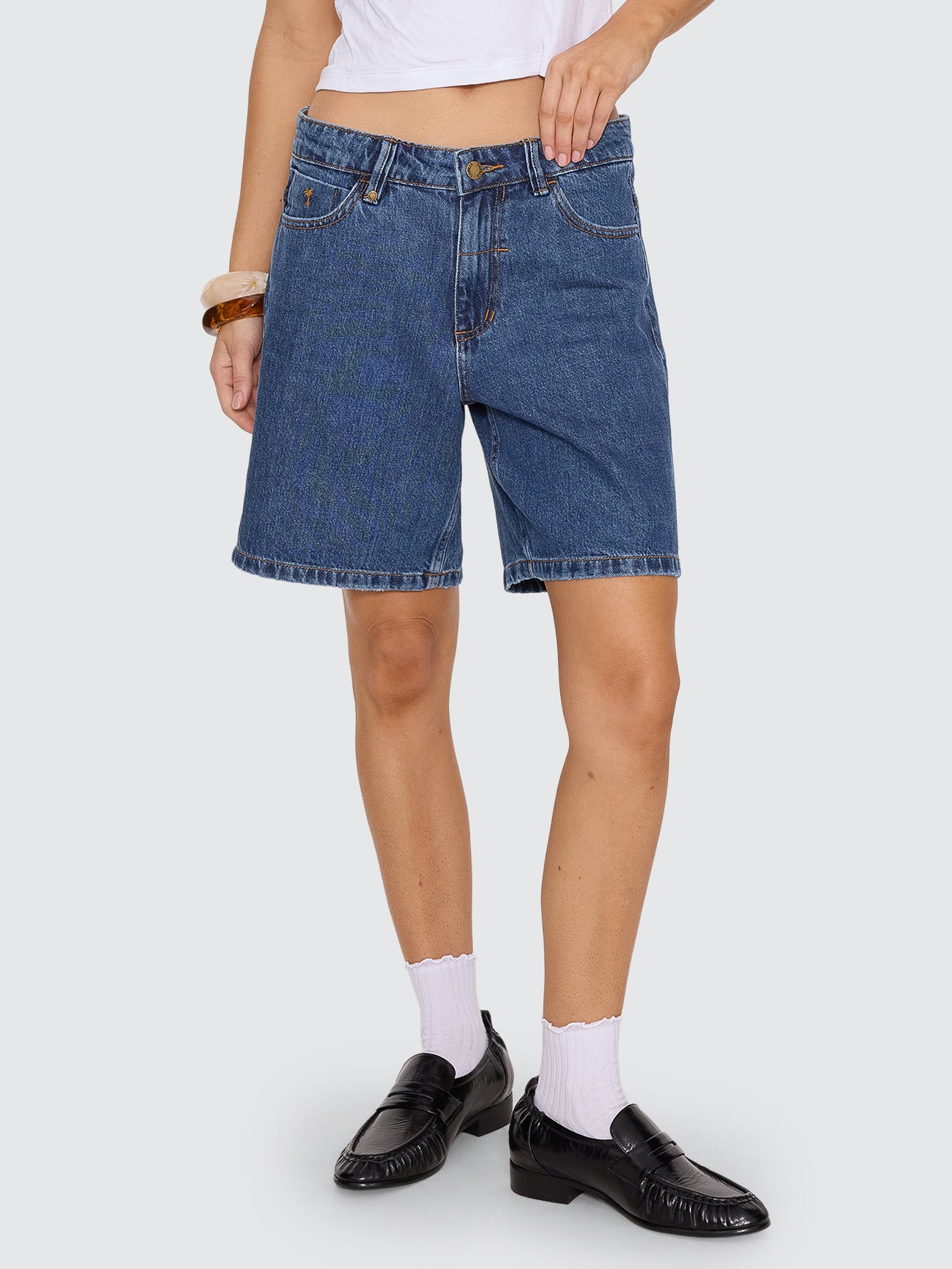 Billie Low Rise Baggy Short - Deep Vintage Blue