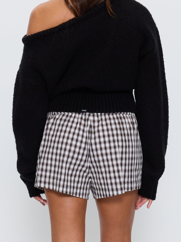 Stagger Check Short - Black