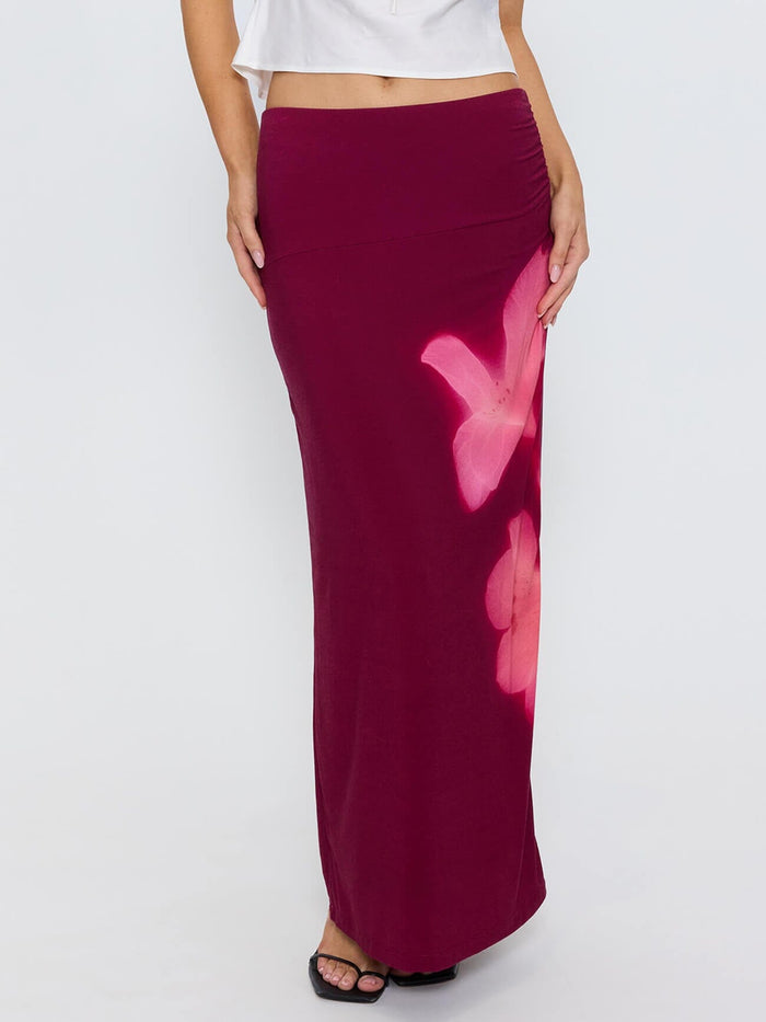 Nightbloom Maxi Skirt - Garnet Orchid 4