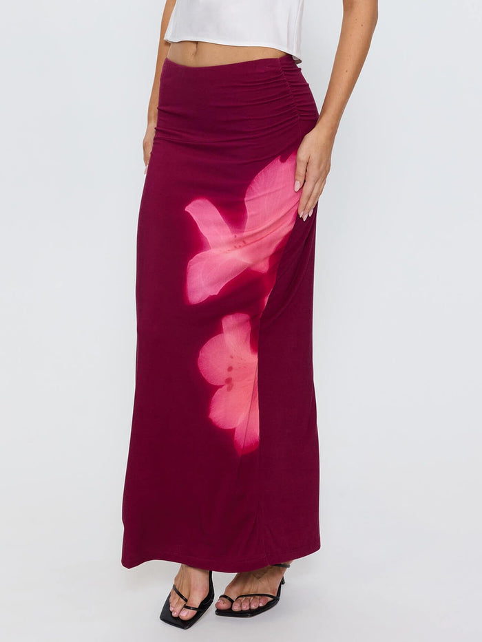 Nightbloom Maxi Skirt - Garnet Orchid 4