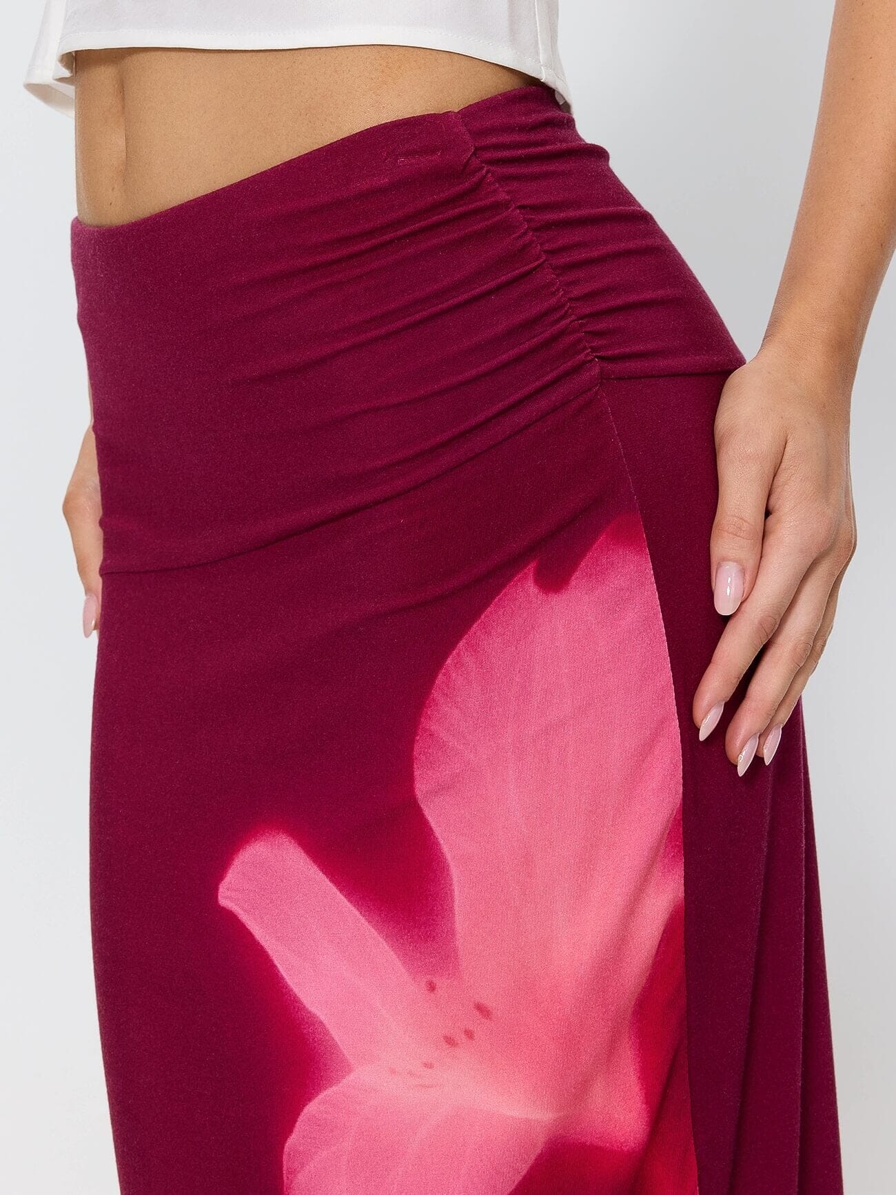 Nightbloom Maxi Skirt - Garnet Orchid 4
