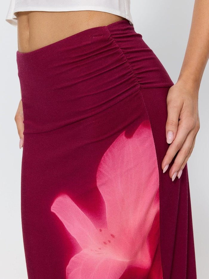 Nightbloom Maxi Skirt - Garnet Orchid 4