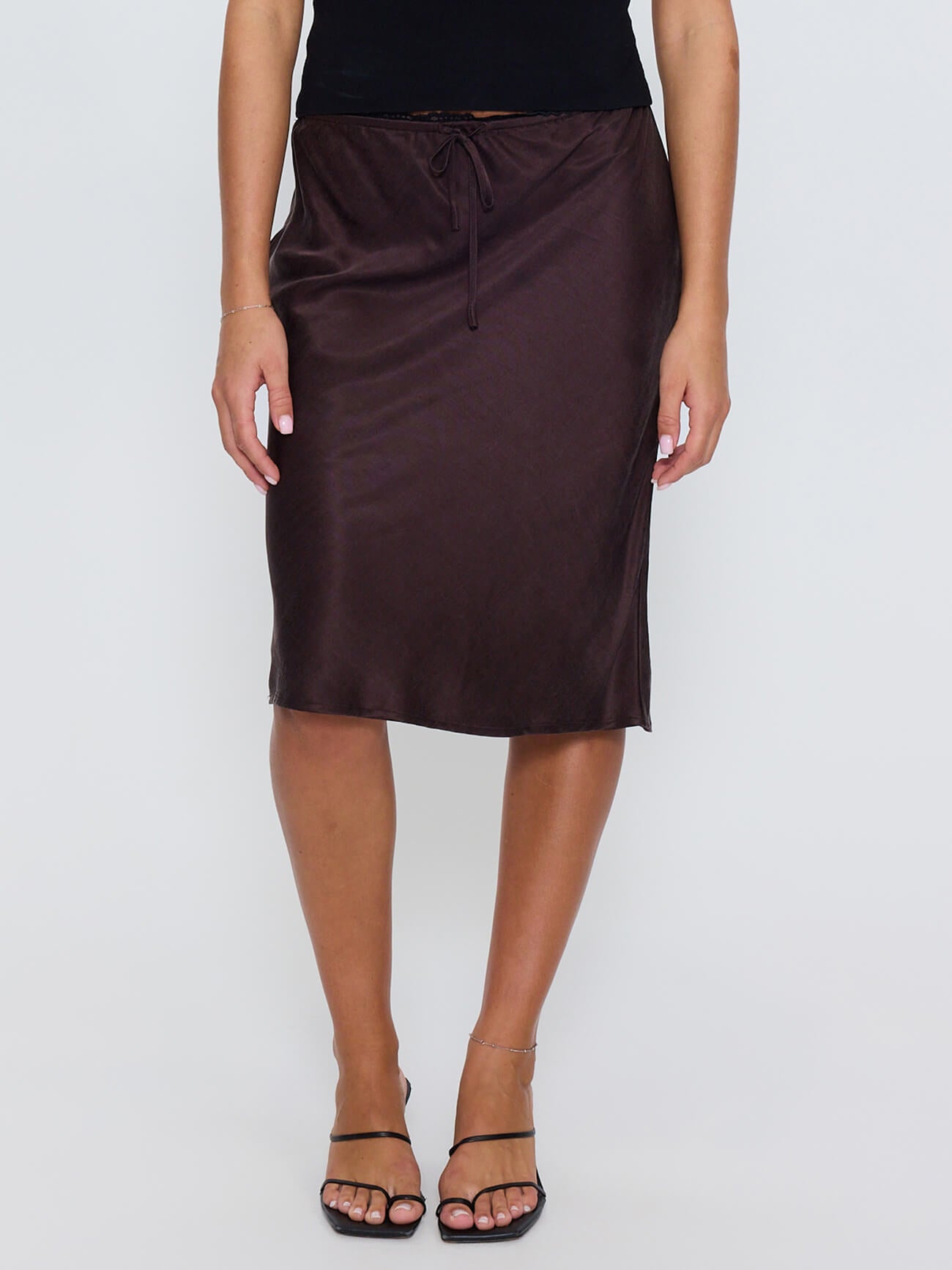 Adele Bias Midi Skirt - Postal Brown 4