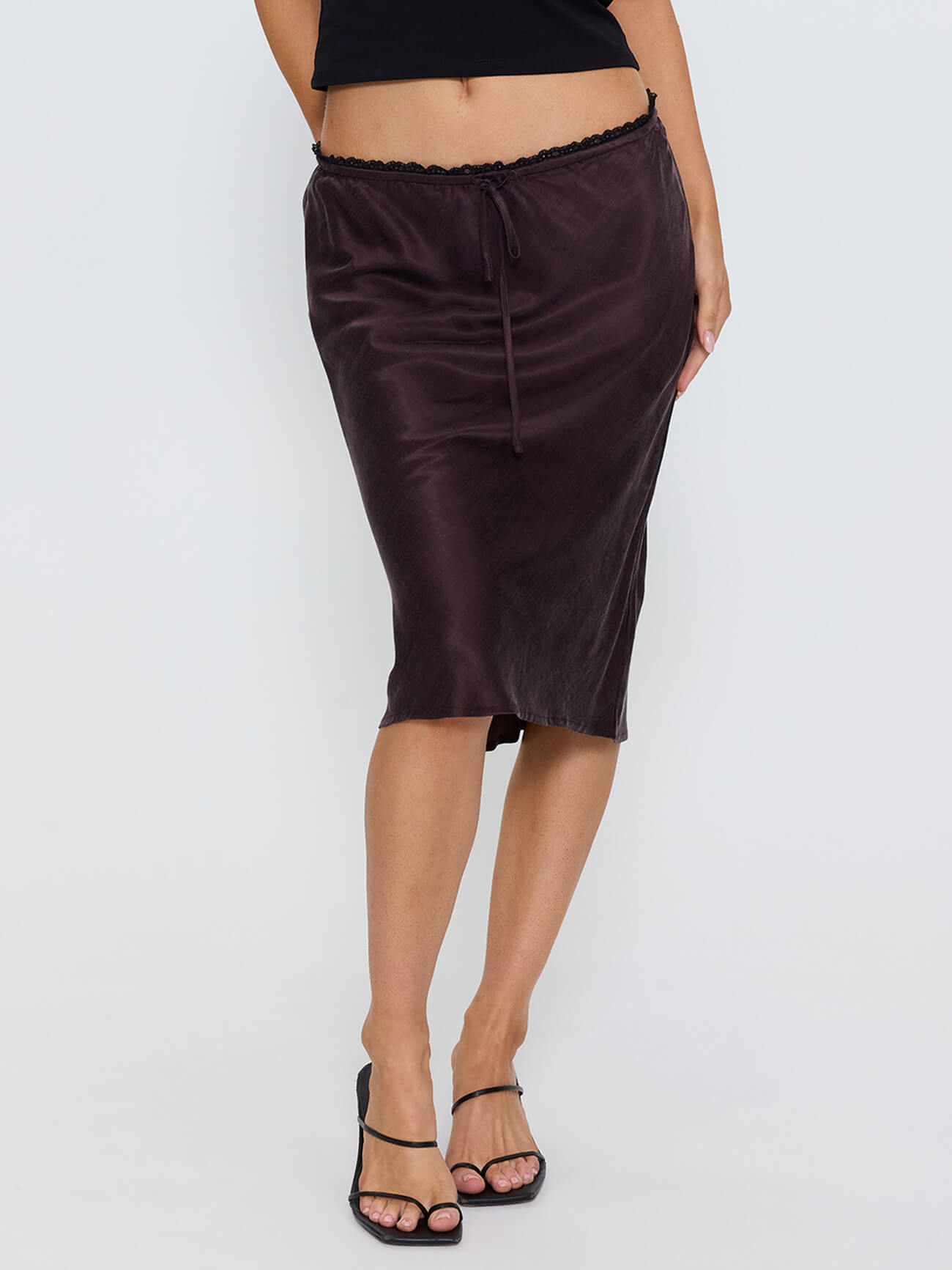 Adele Bias Midi Skirt - Postal Brown 4