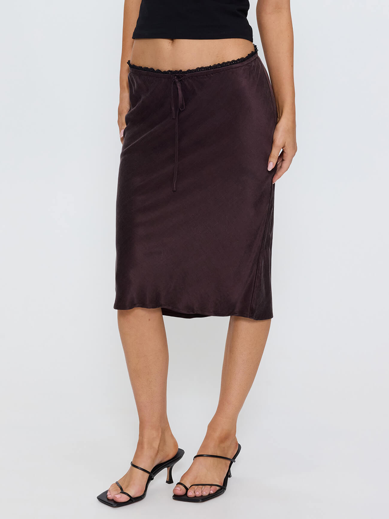 Adele Bias Midi Skirt - Postal Brown 4