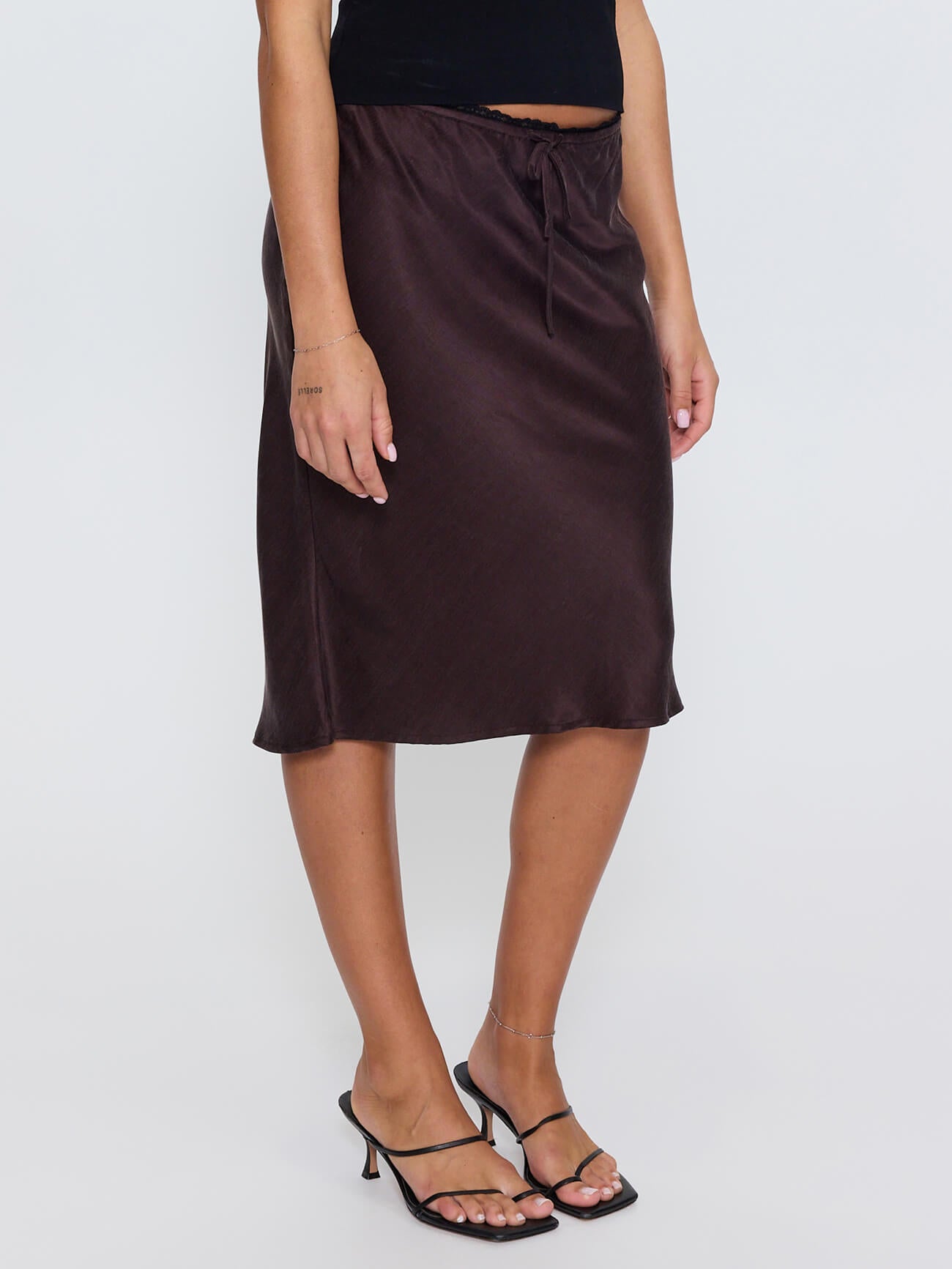 Adele Bias Midi Skirt - Postal Brown 4