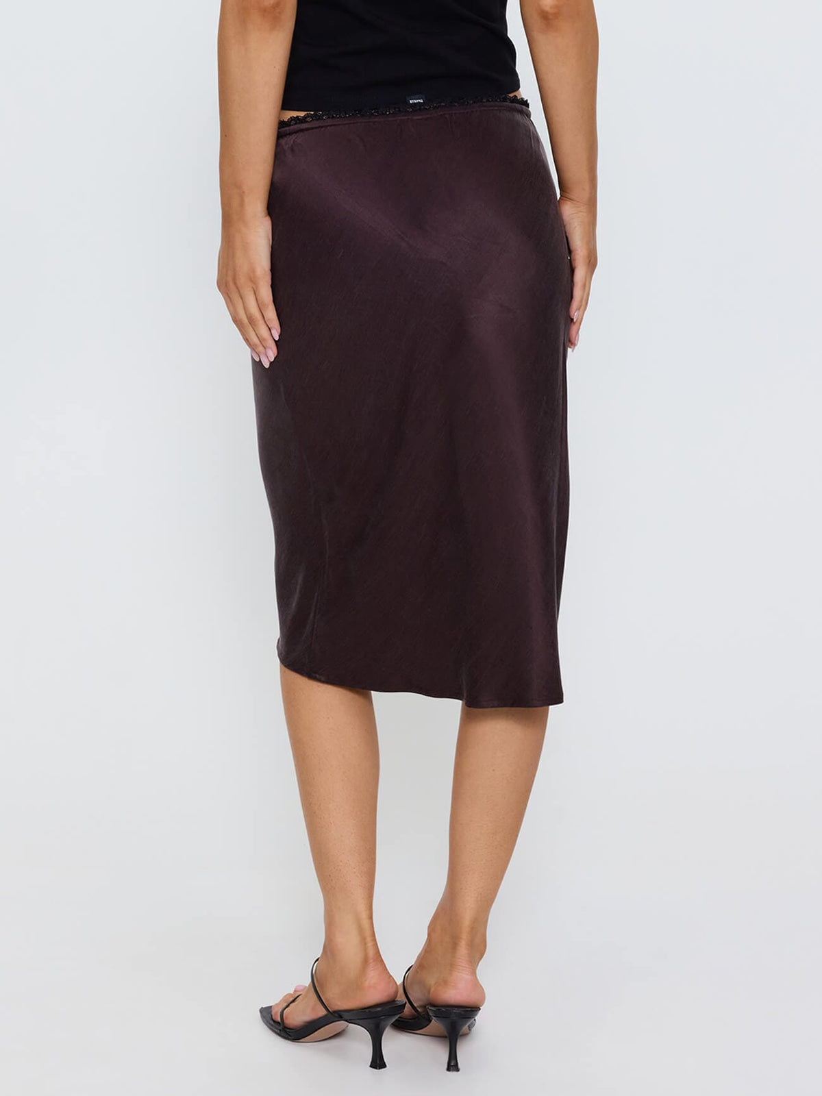Adele Bias Midi Skirt - Postal Brown 4