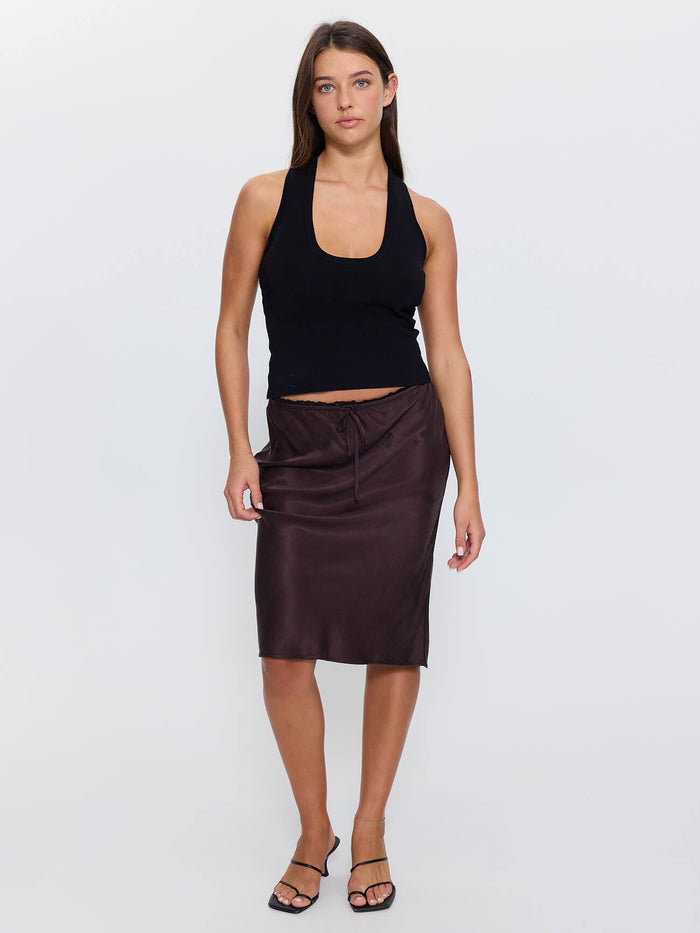 Adele Bias Midi Skirt - Postal Brown 4