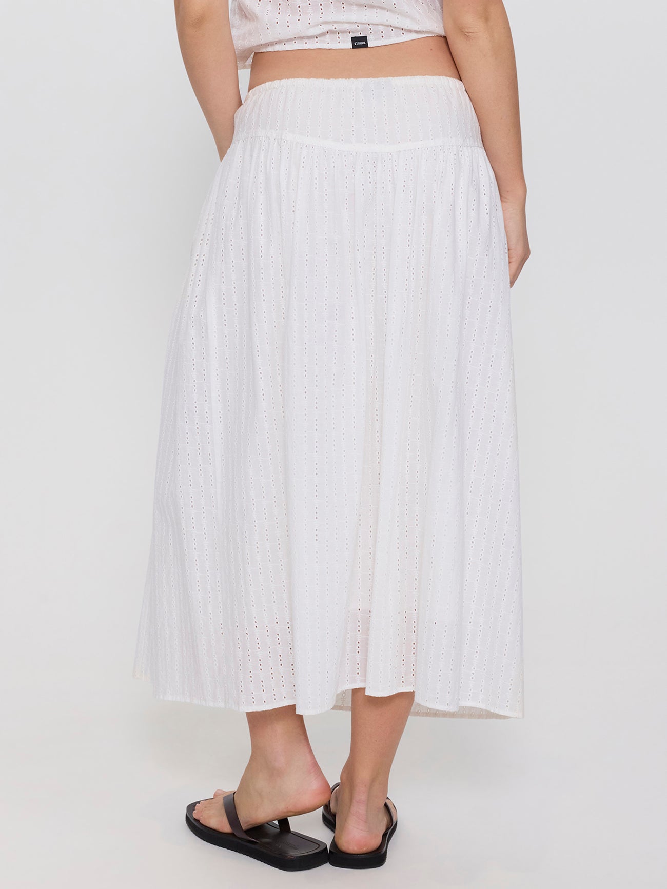 Jules Broderie Anglaise Midi Skirt - White 4