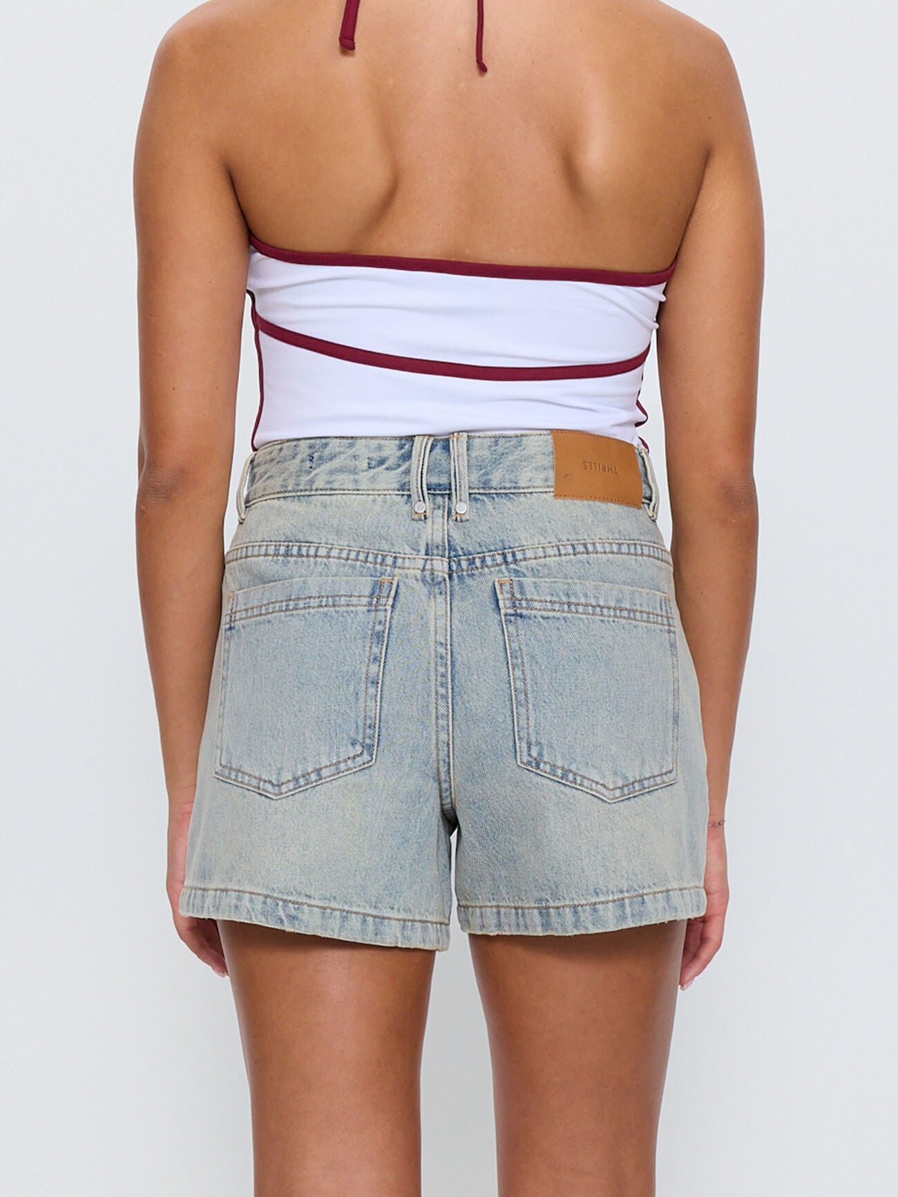 Cara Mid Rise Short - Light Granite Blue 4