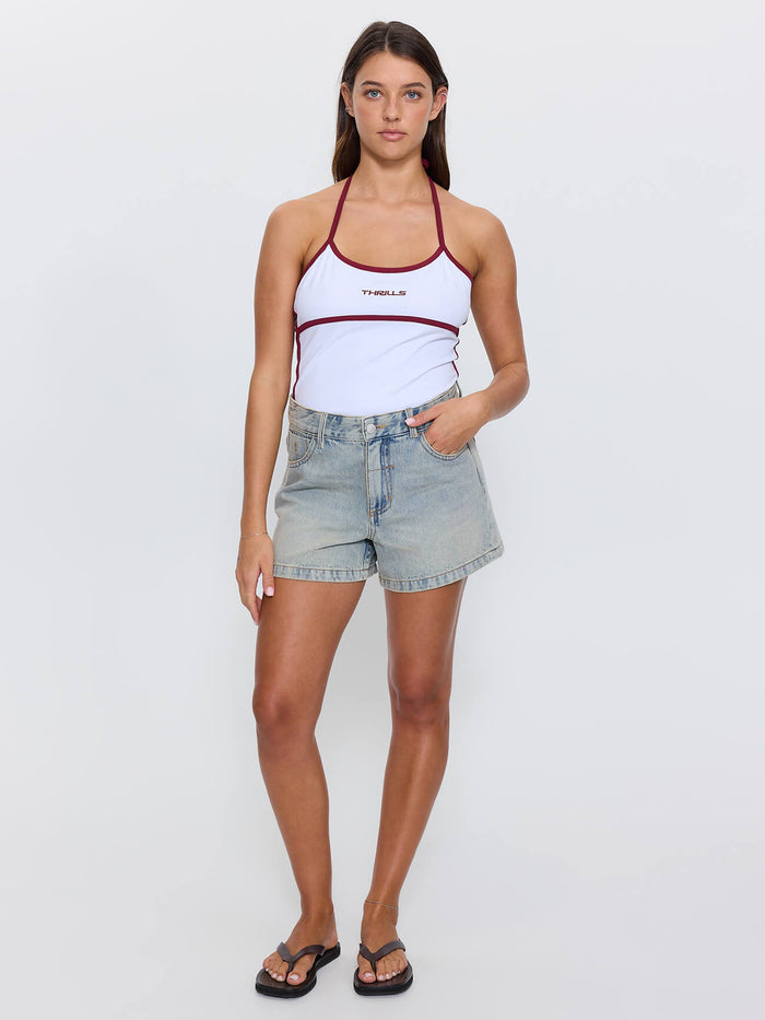 Cara Mid Rise Short - Light Granite Blue 4