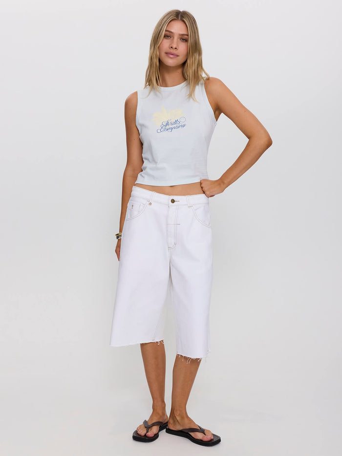Darcy Low Rise Embro Short - Vintage White 4