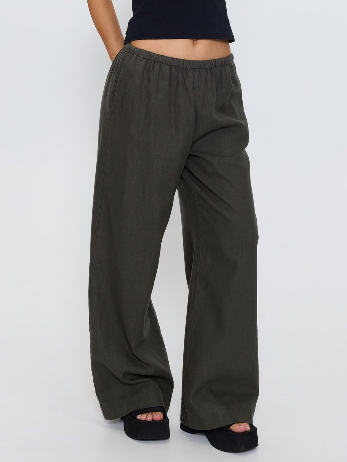 Lettie Elastic Pant - Forest 4
