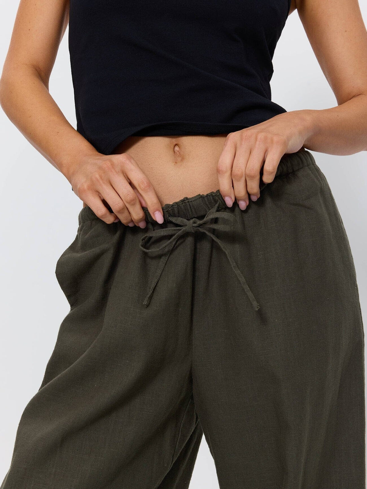Lettie Elastic Pant - Forest 4