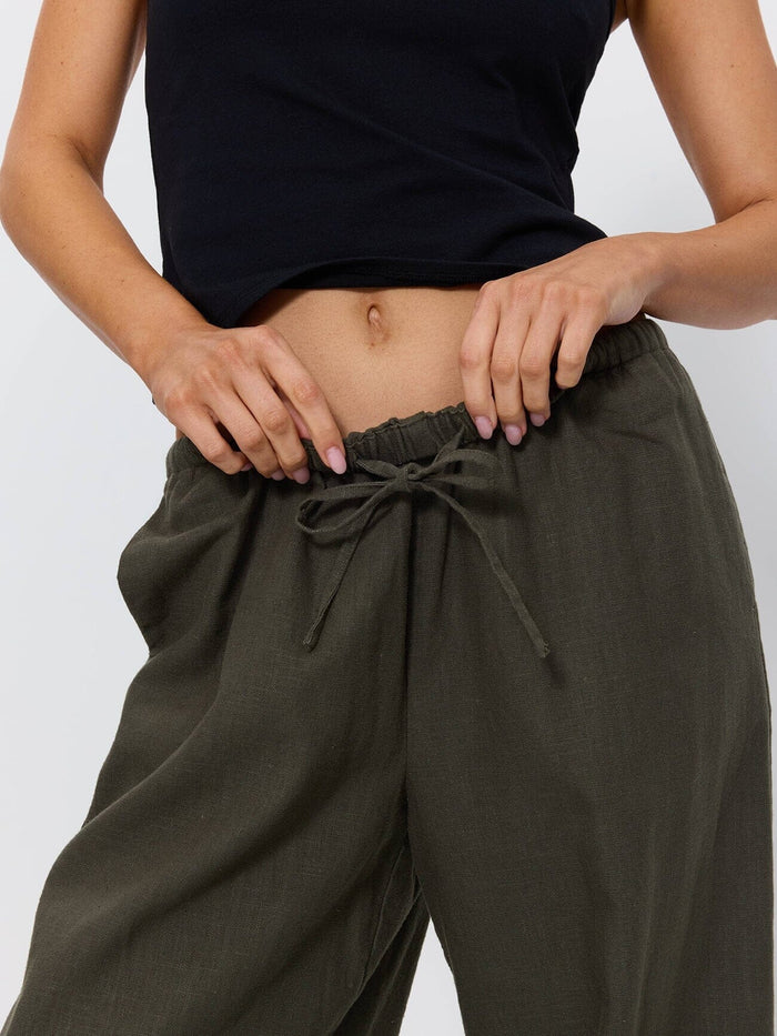 Lettie Elastic Pant - Forest 4