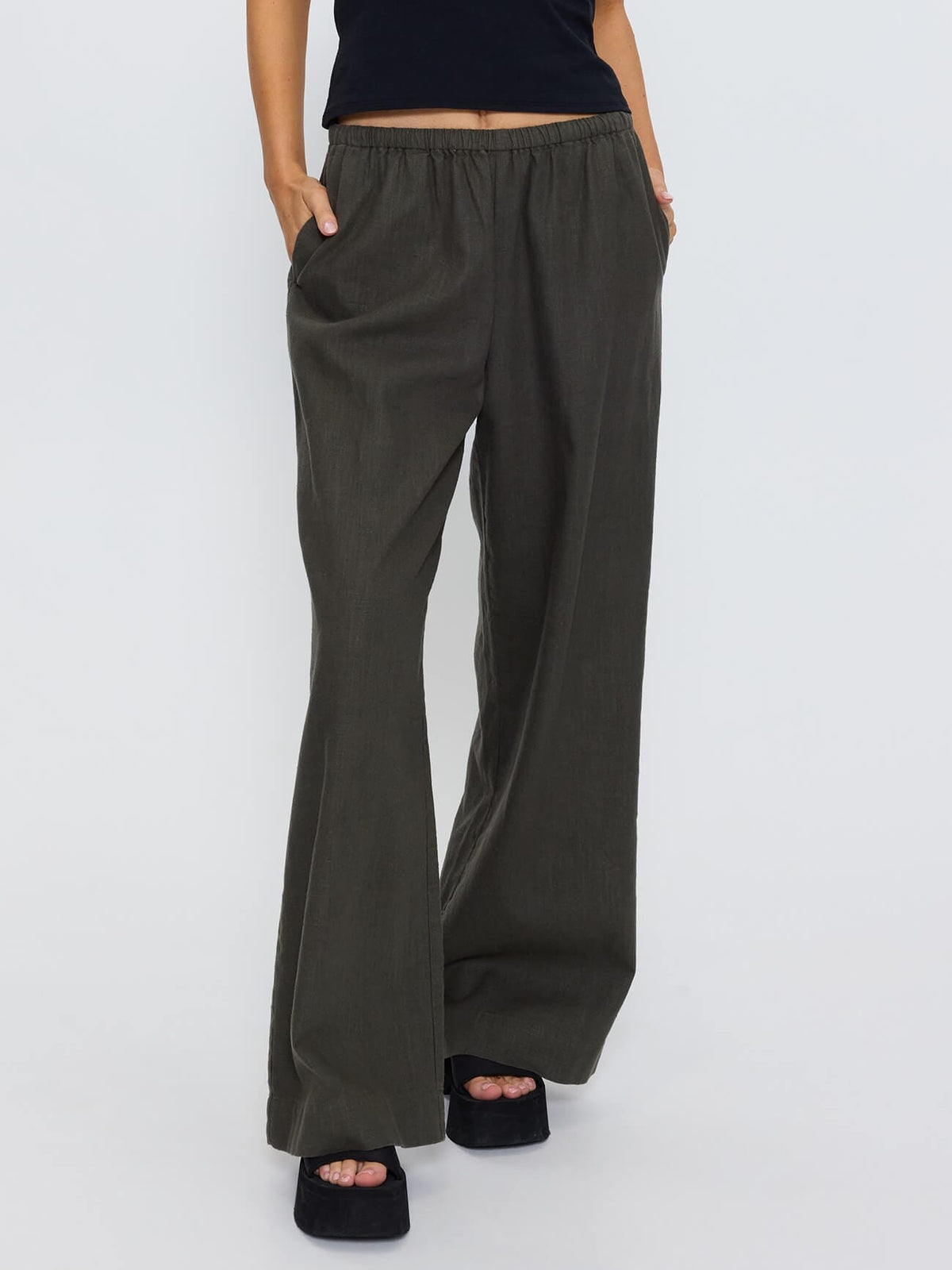 Lettie Elastic Pant - Forest 4