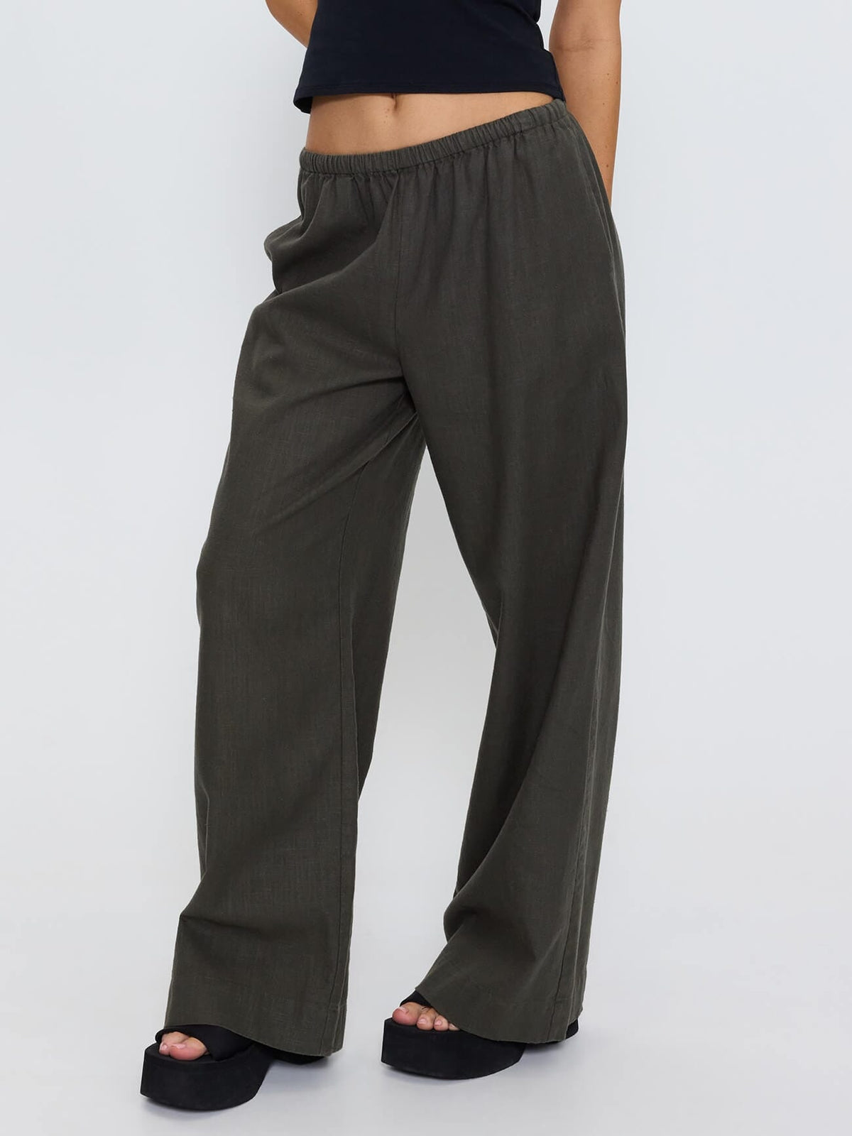 Lettie Elastic Pant - Forest 4