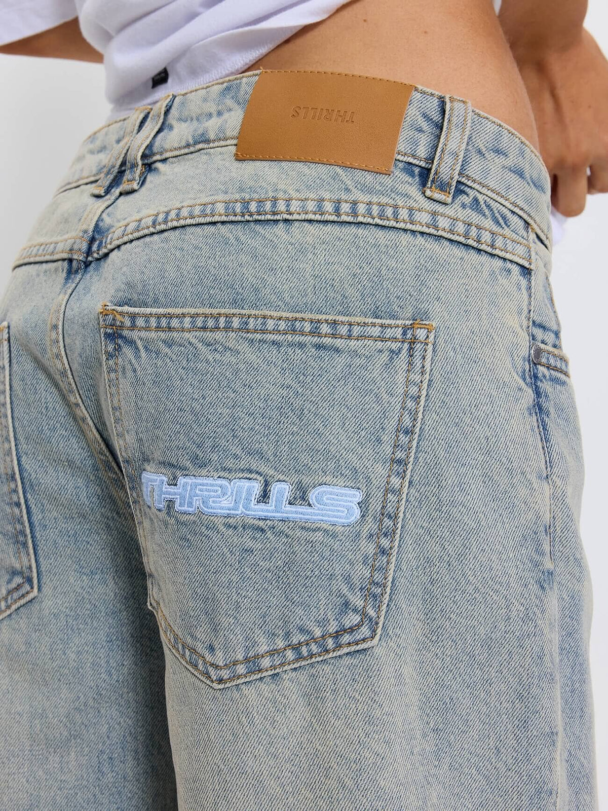 Wren Super Low Wide Leg Jean - Light Granite Blue 4
