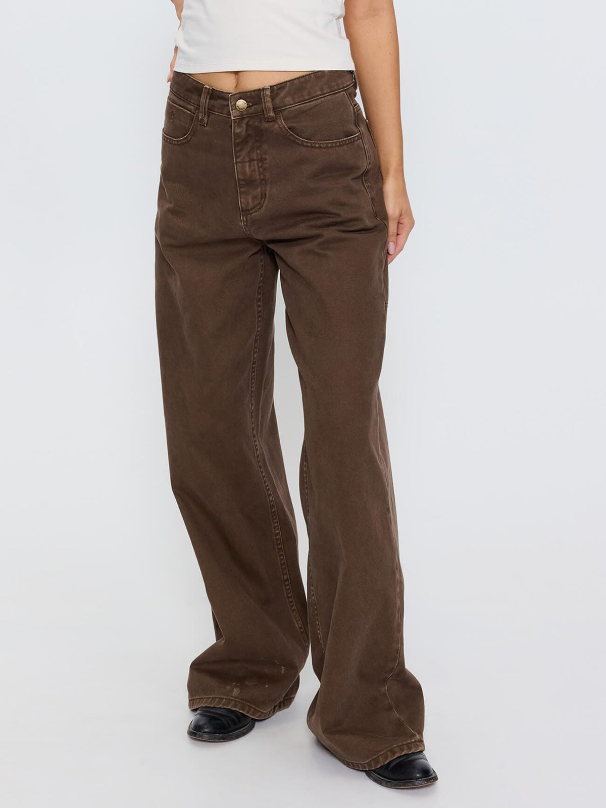 Hunter High Rise Jean - Cocoa 4