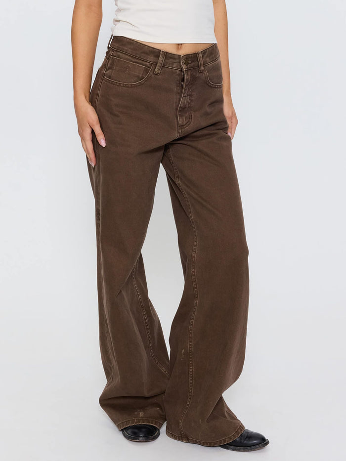 Hunter High Rise Jean - Cocoa 4