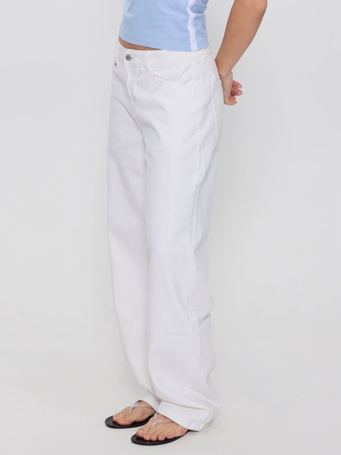 Sloane Low Rise Barrel Jean - Whiteout 4
