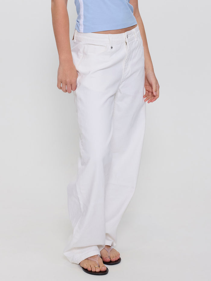 Sloane Low Rise Barrel Jean - Whiteout 4