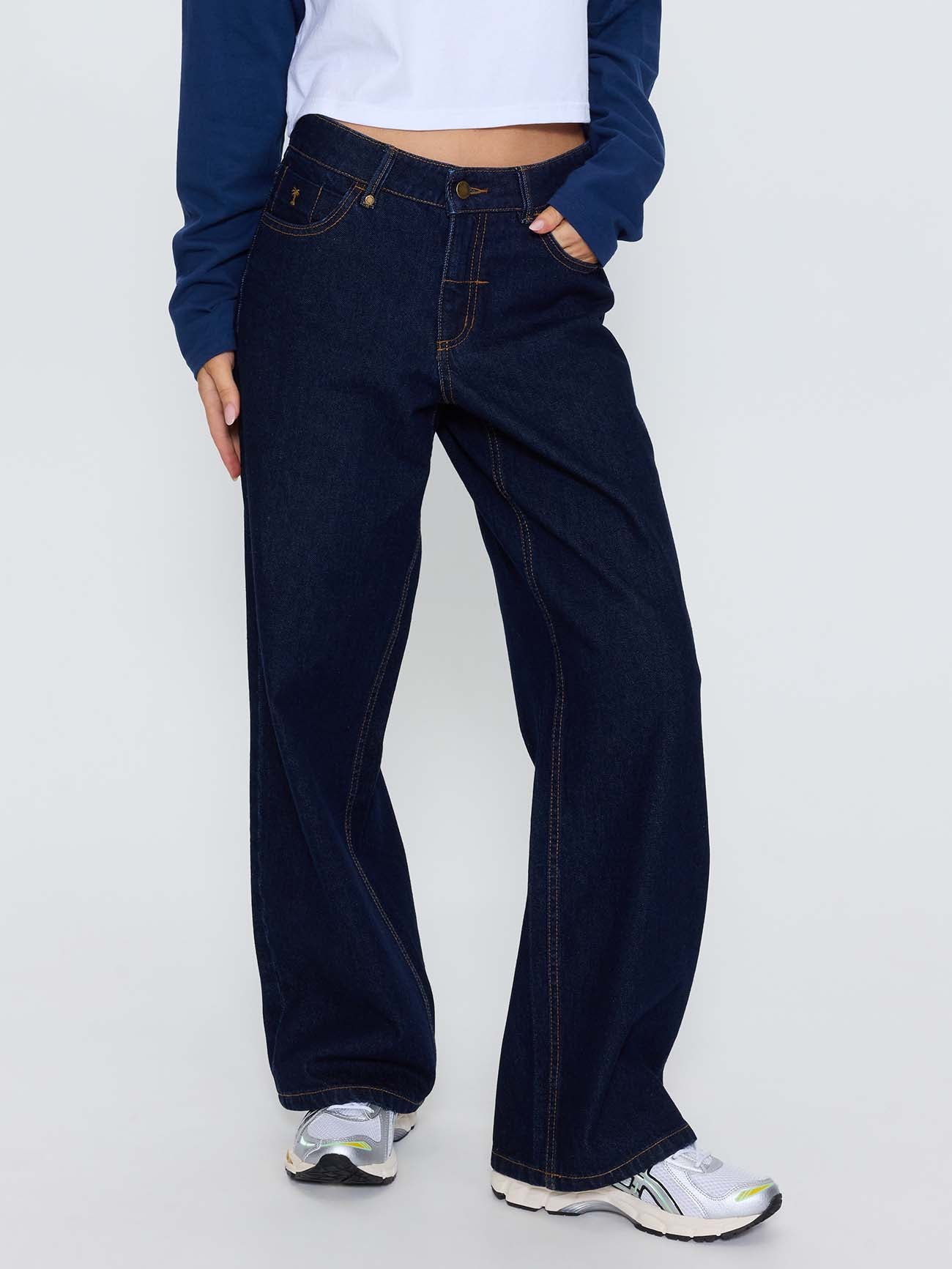 Billie Low Rise Baggy Jean - Raw Indigo