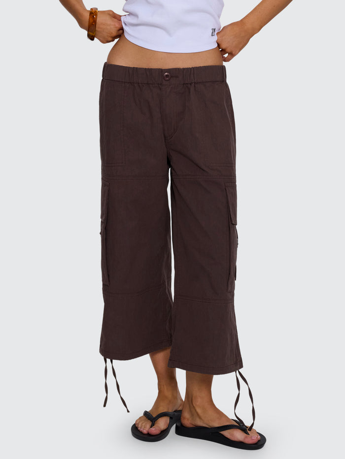 No Clue 3/4 Cargo Pant - Vintage Brown 4