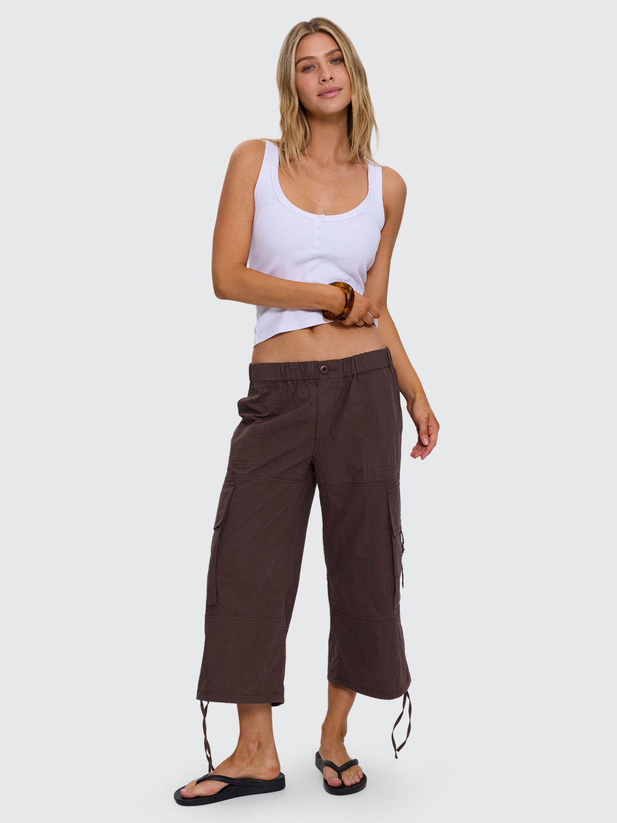 No Clue 3/4 Cargo Pant - Vintage Brown 4