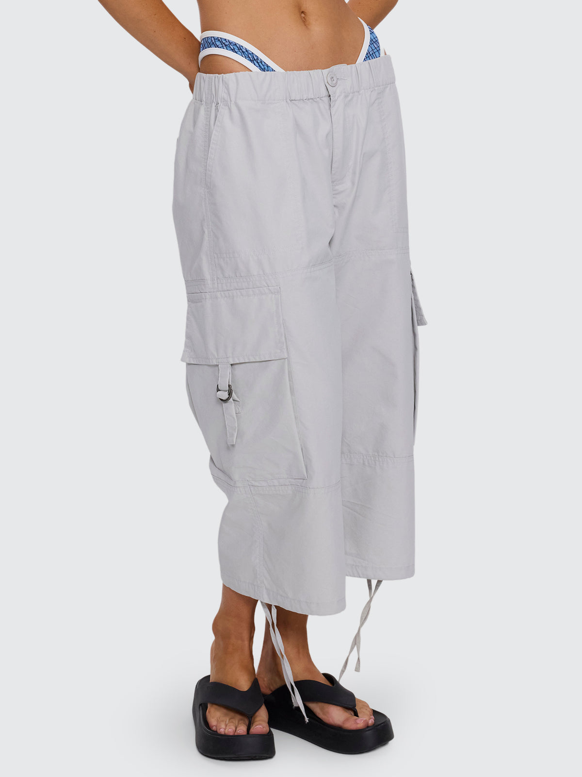 No Clue 3/4 Cargo Pant - Vapour Grey 4