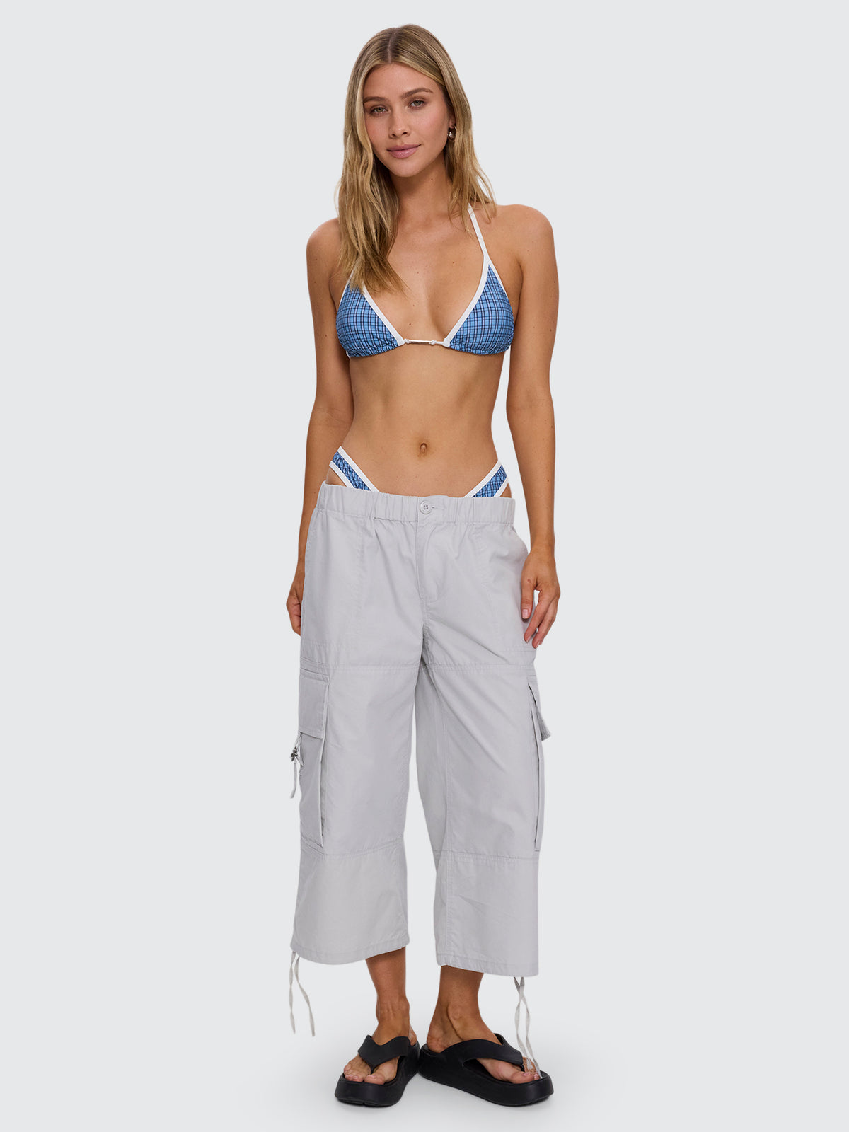 No Clue 3/4 Cargo Pant - Vapour Grey 4