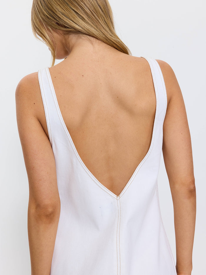 Luciana Denim Mini Dress - Vintage White