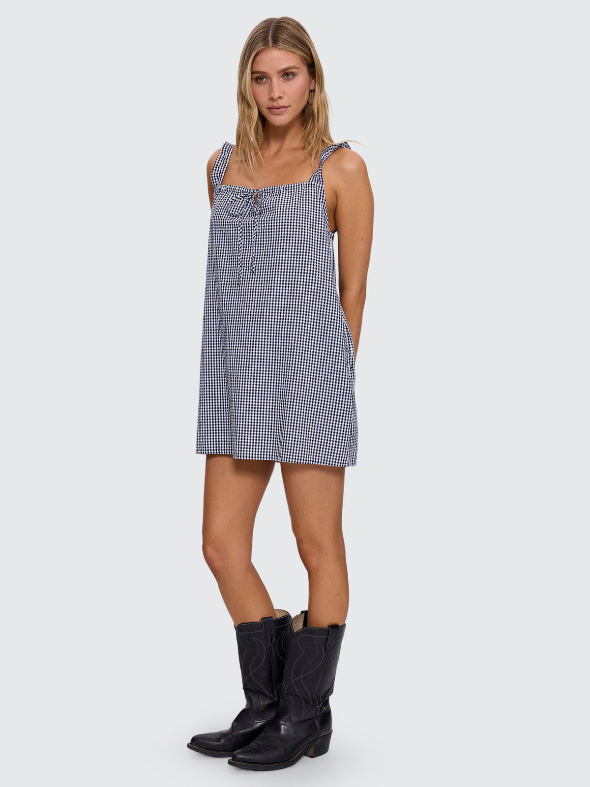Checkmate Ocean Mini Dress - Gingham 4