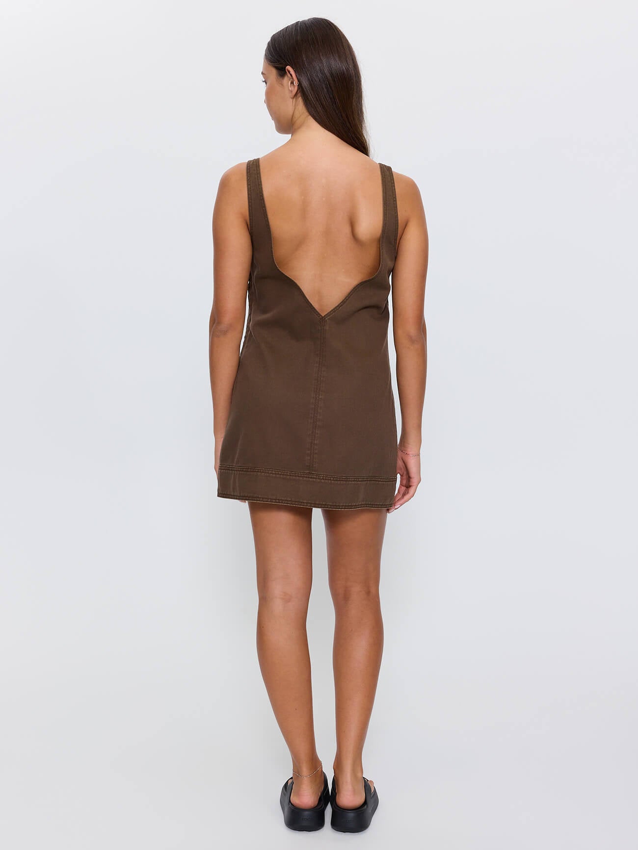 Luciana Denim Mini Dress - Cocoa 4