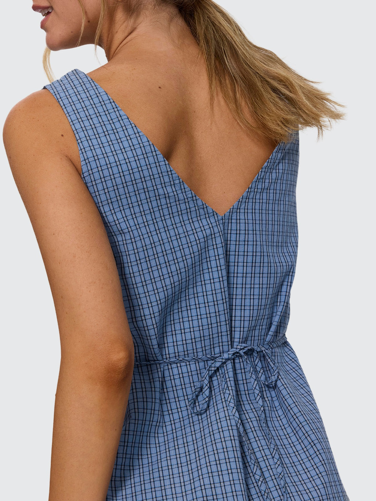 Lost Cause Mabel Check Mini Dress - Vintage Blue 4