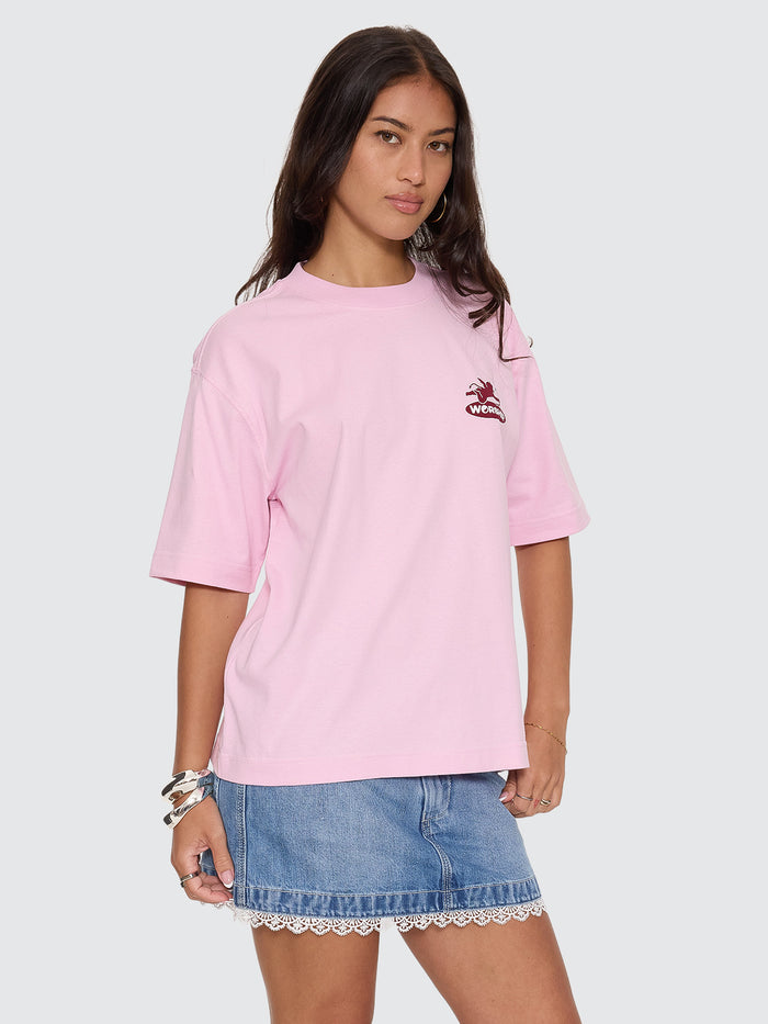 Shadow Cherub Regular Fit Tee - Pink 4