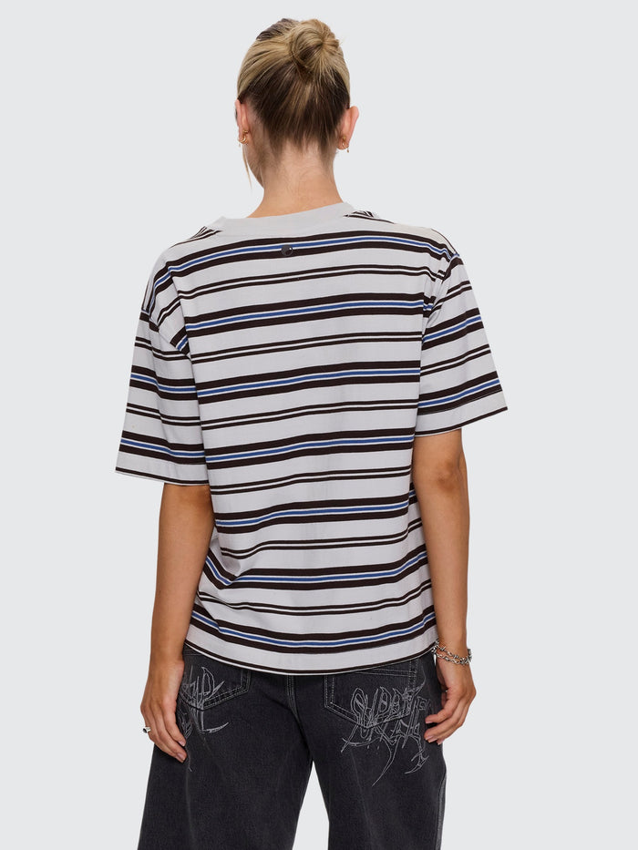 Rise And Shine Stripe Regular Fit Tee - Moonstruck
