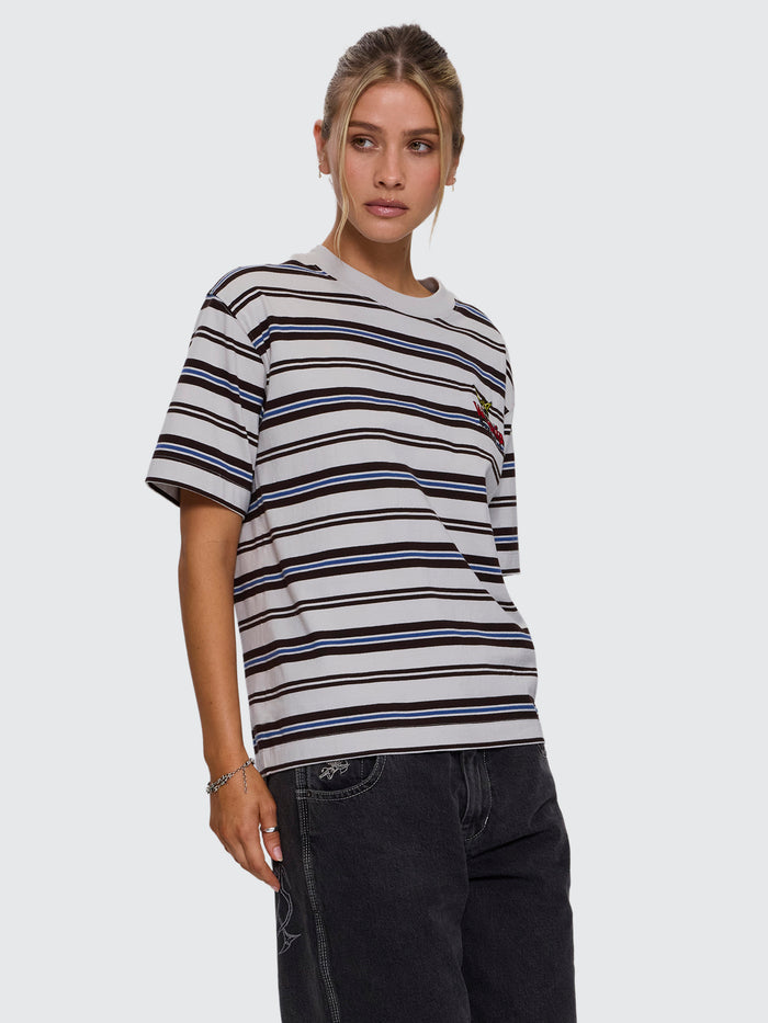 Rise And Shine Stripe Regular Fit Tee - Moonstruck